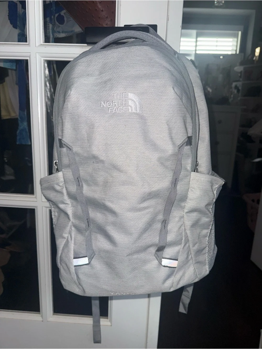 The North Face Light Gray Everyday Backpack with Side Pockets
